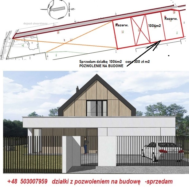 Działka budowlana Łódź ul.Gościniec pozwolenie bud.